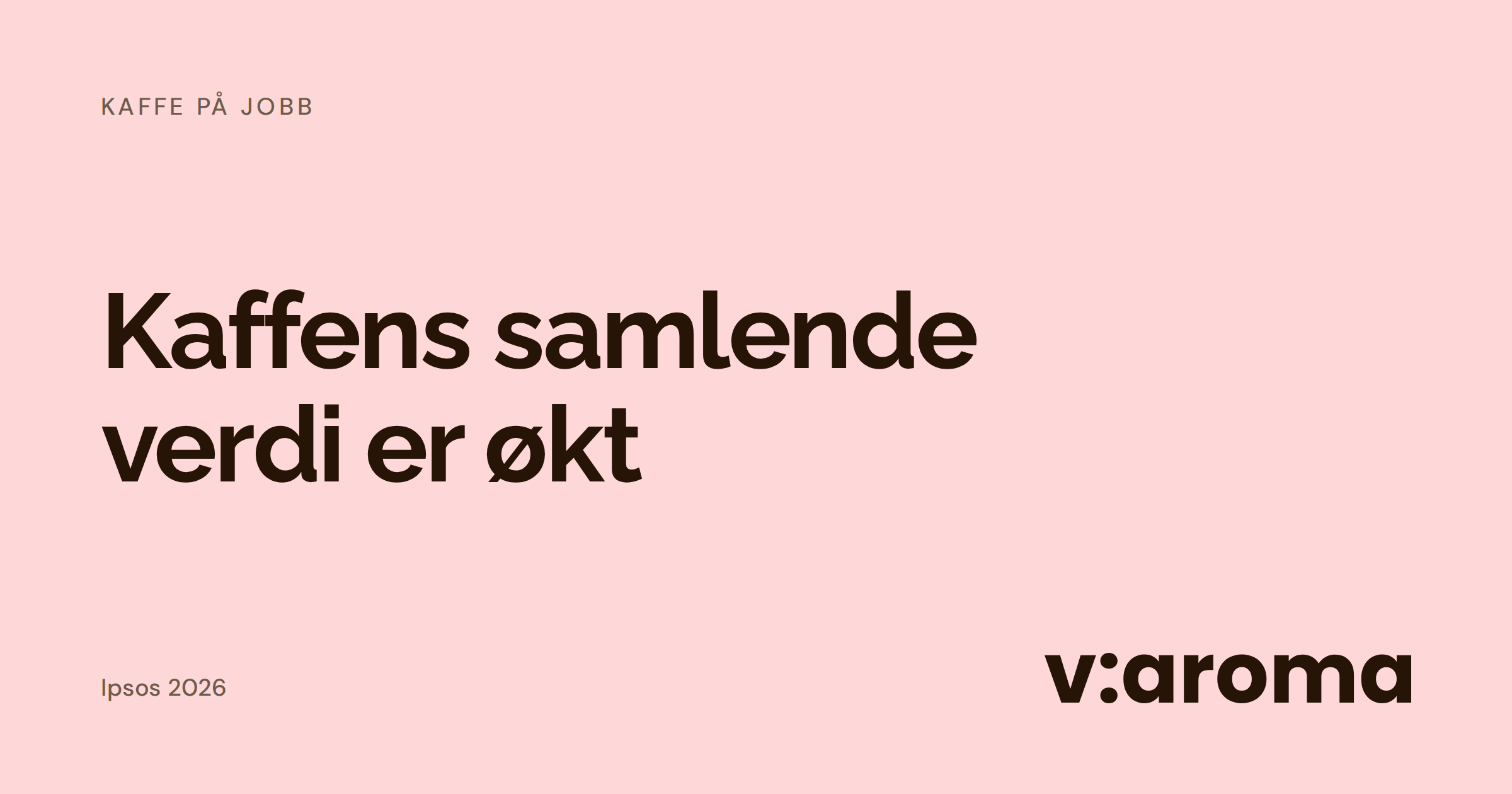 Grafisk forsidebilde med tittelen Kaffens samlende verdi er økt